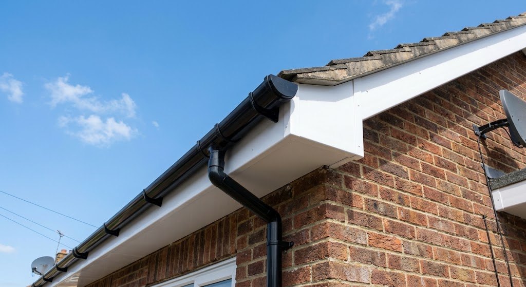 Photo of new white UPVC fascias and soffits