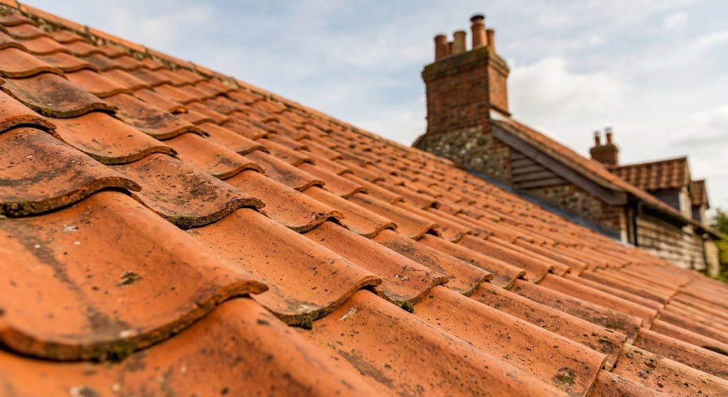 Photo: Clay tile re-roof, New Mills