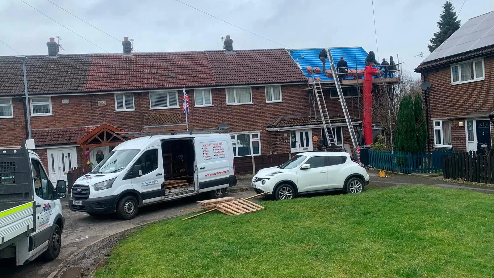 MCR Rooflines re-roofing a brick terrace in Manchester